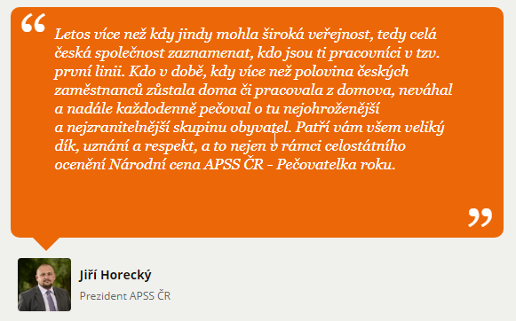 Kolegyně Blanka Macková byla oceněna za sociální práci