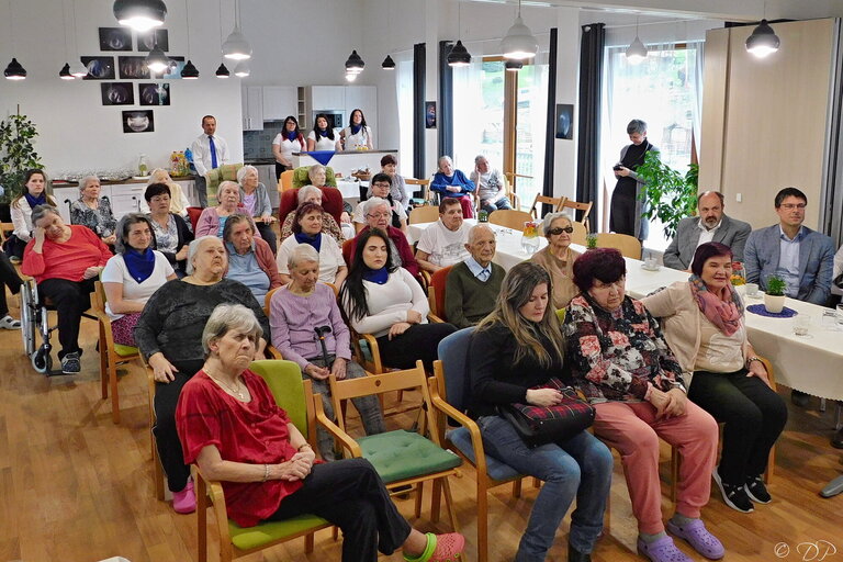 Slavnostní otevření rybníčku u Domova Vyhlídka