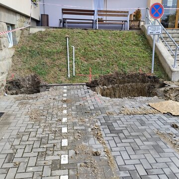 Průběh stavebních prací / Denní stacionář  Zahrada
